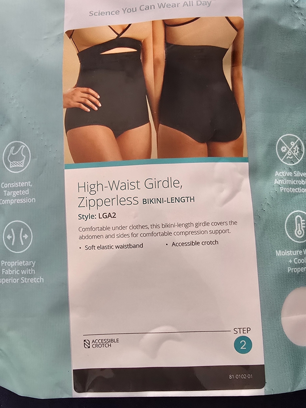 Marena Recovery Stage 2 High-Waist Girdle Bikini-Length Shorts — Black